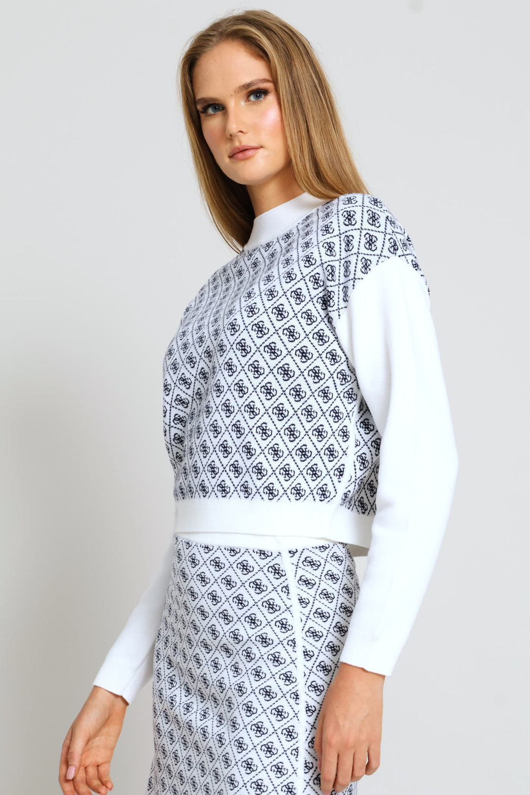 Long Sleeve Aubrey 4G Sweater - Navy