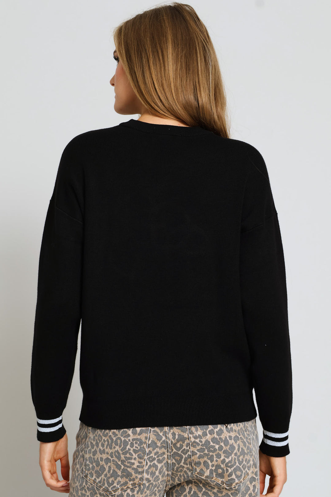 Long Sleeve Cn Sylvie Logo Sweater - Black