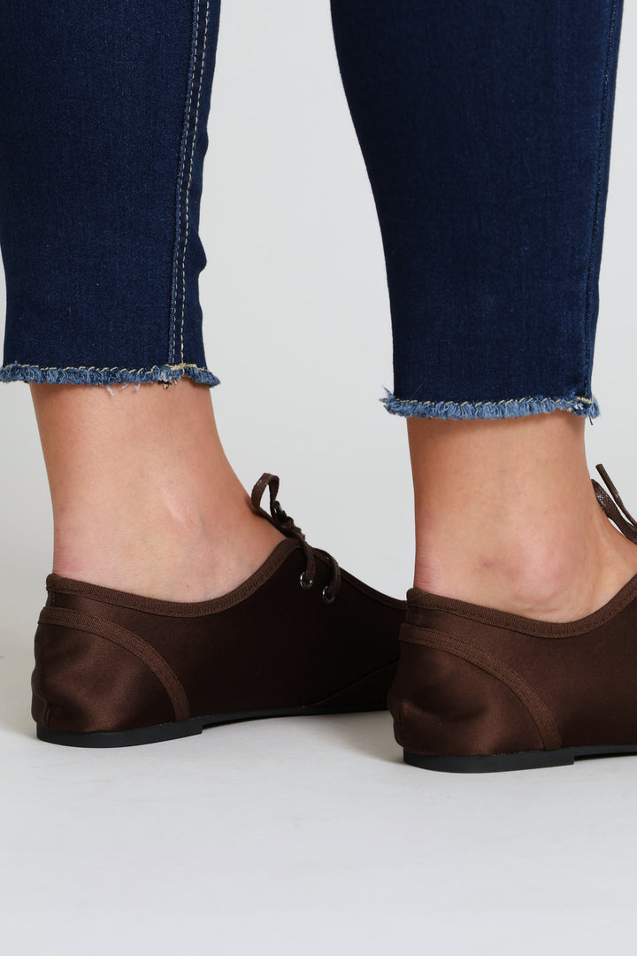 Lace Up Pump - Dark Chocolate