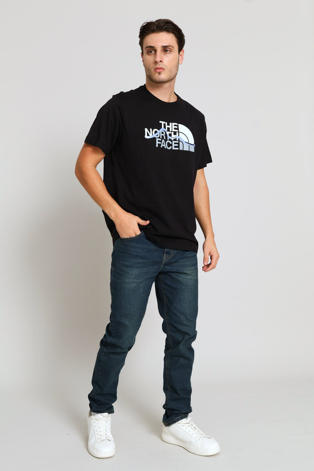 Mountain Line Graphic Regular Tee - Black