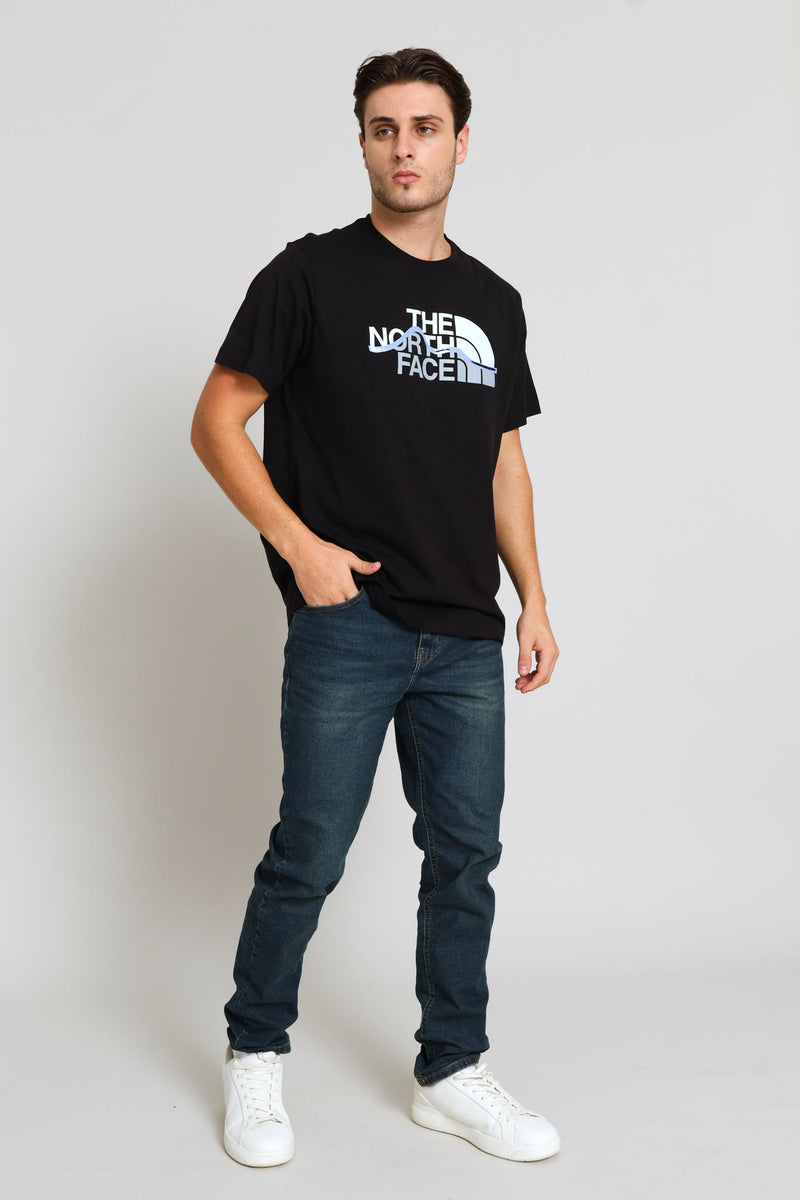 Mountain Line Graphic Regular Tee - Black