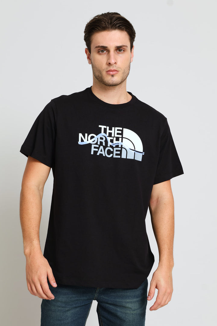 Mountain Line Graphic Regular Tee - Black