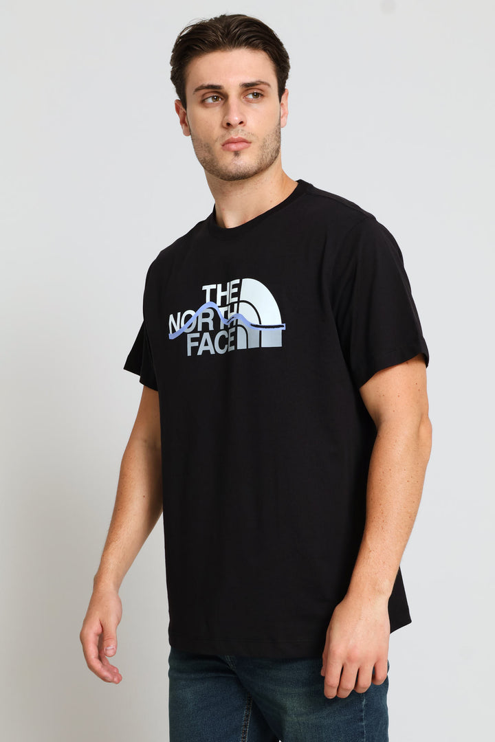 Mountain Line Graphic Regular Tee - Black