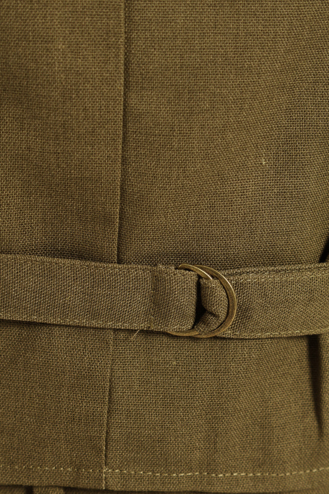 Sleeveless Linen Waistcoat - Burnt Olive
