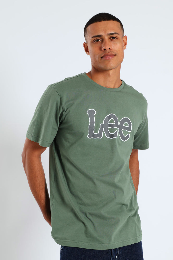 Logo Print Tee - Green
