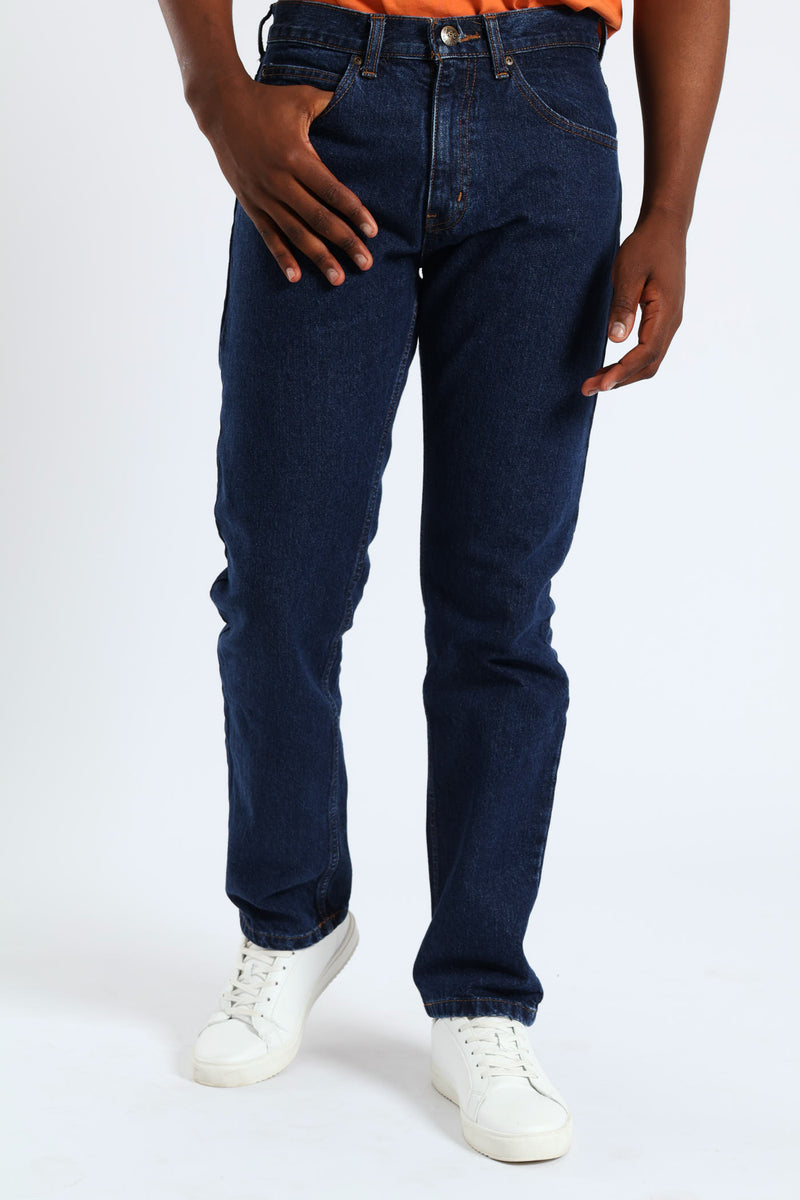 Brooklyn Regular Straight Leg Denim - Dark Indigo