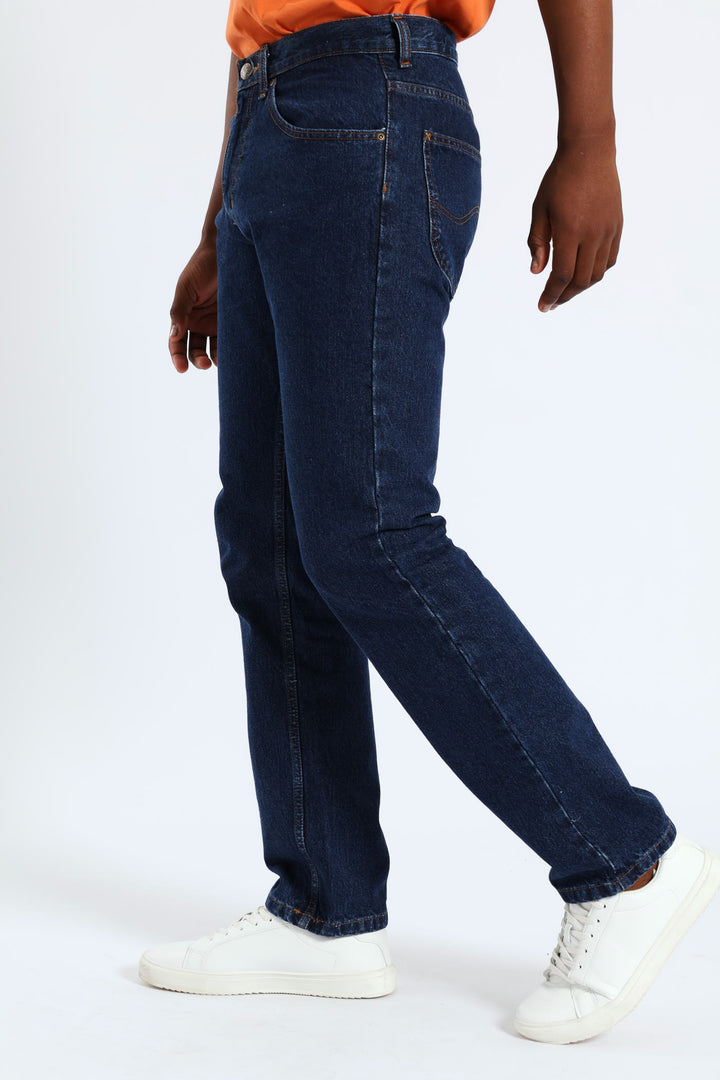 Brooklyn Regular Straight Leg Denim - Dark Indigo
