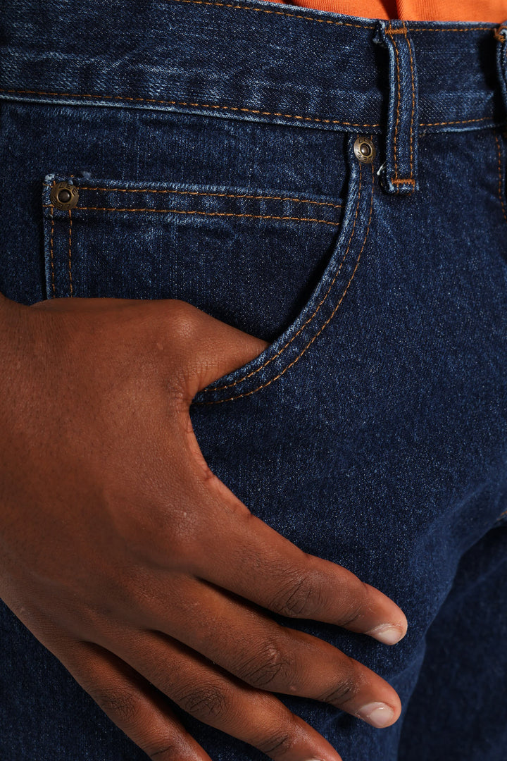 Brooklyn Regular Straight Leg Denim - Dark Indigo