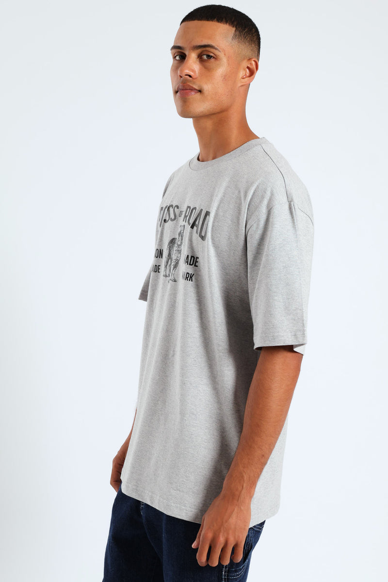 Botr Patch Tee - Grey Melange