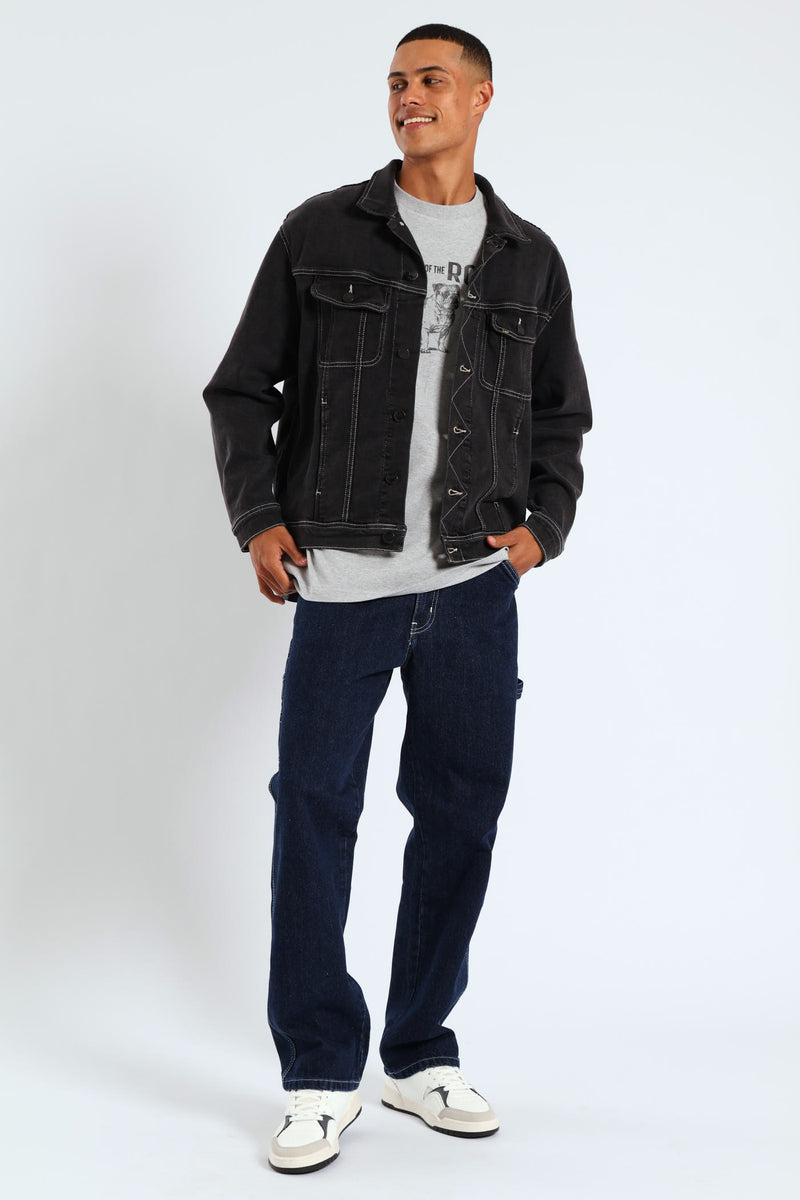 Rider Denim Jacket - Black