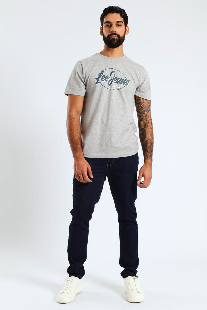 Jeans Tee - Grey Melange
