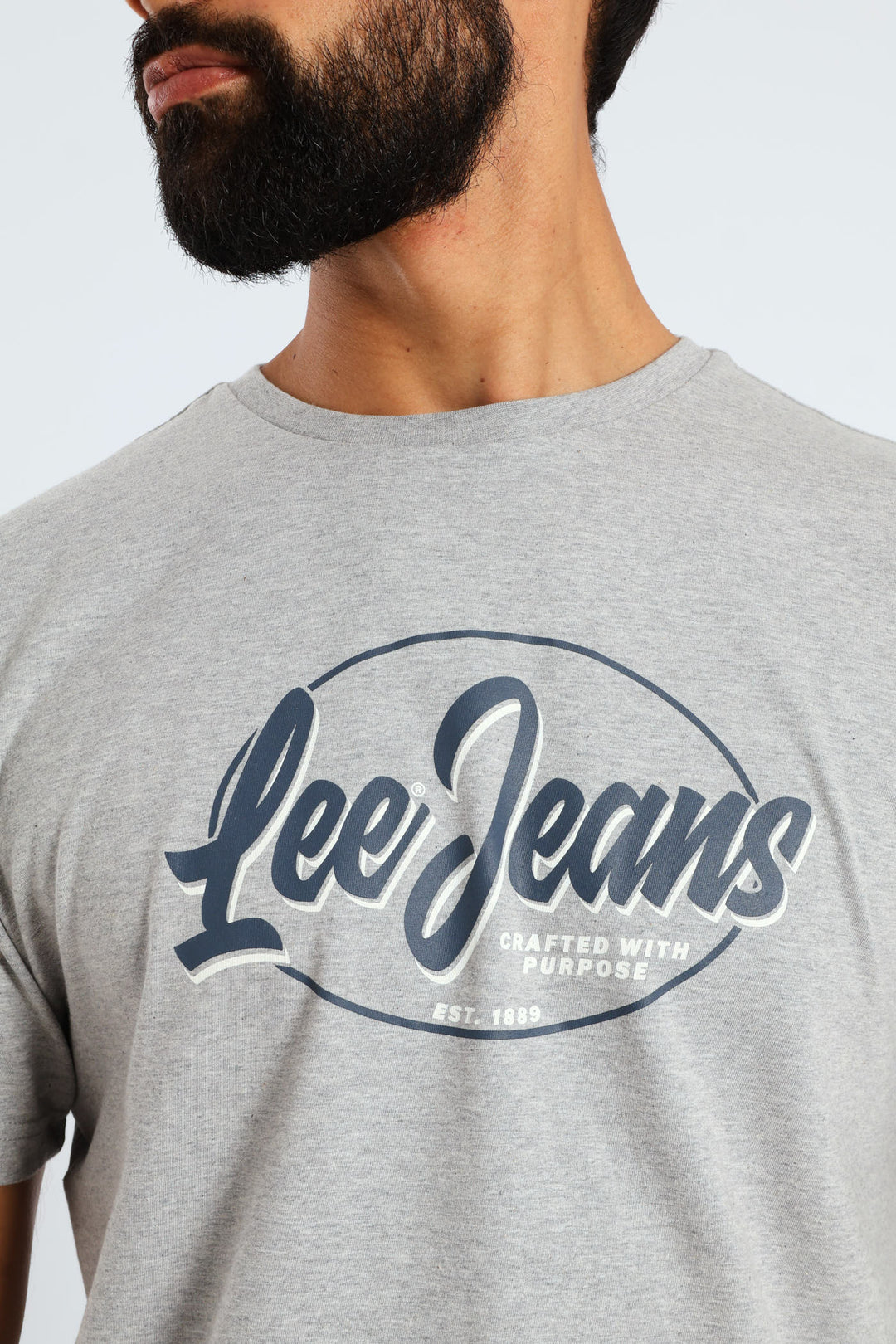 Jeans Tee - Grey Melange