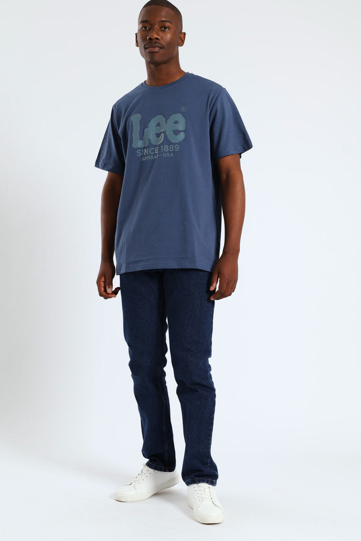 Gel Outline Logo Tee - Blue
