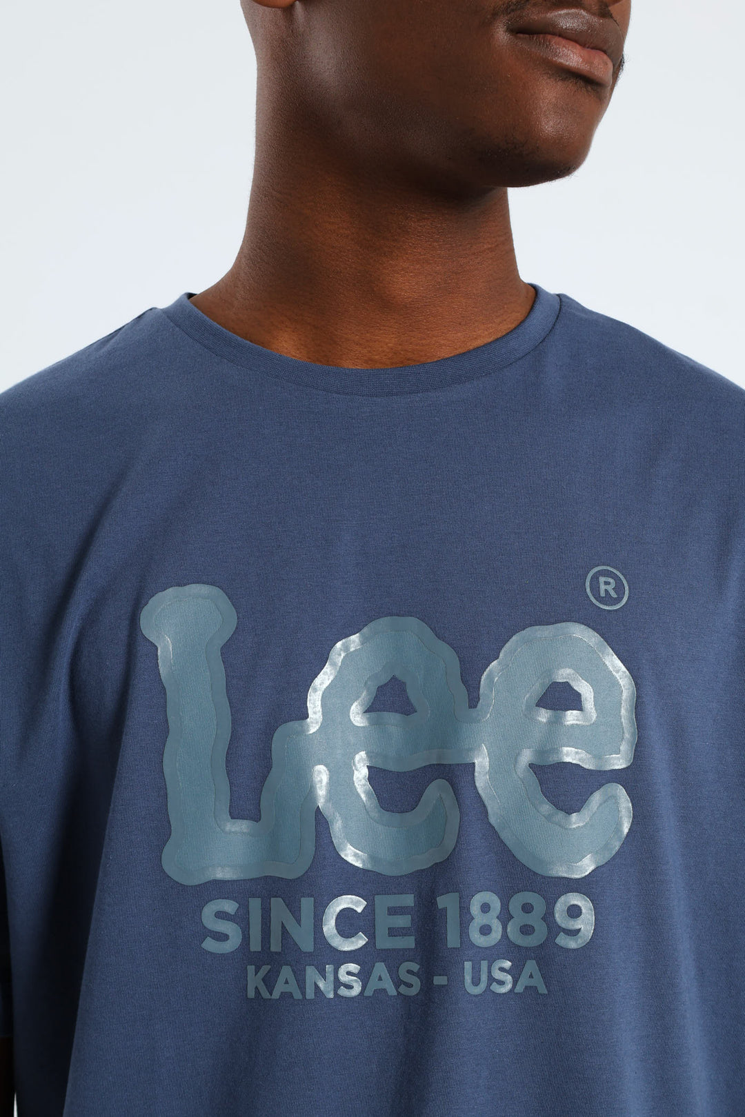 Gel Outline Logo Tee - Blue