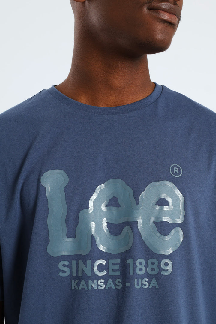 Gel Outline Logo Tee - Blue