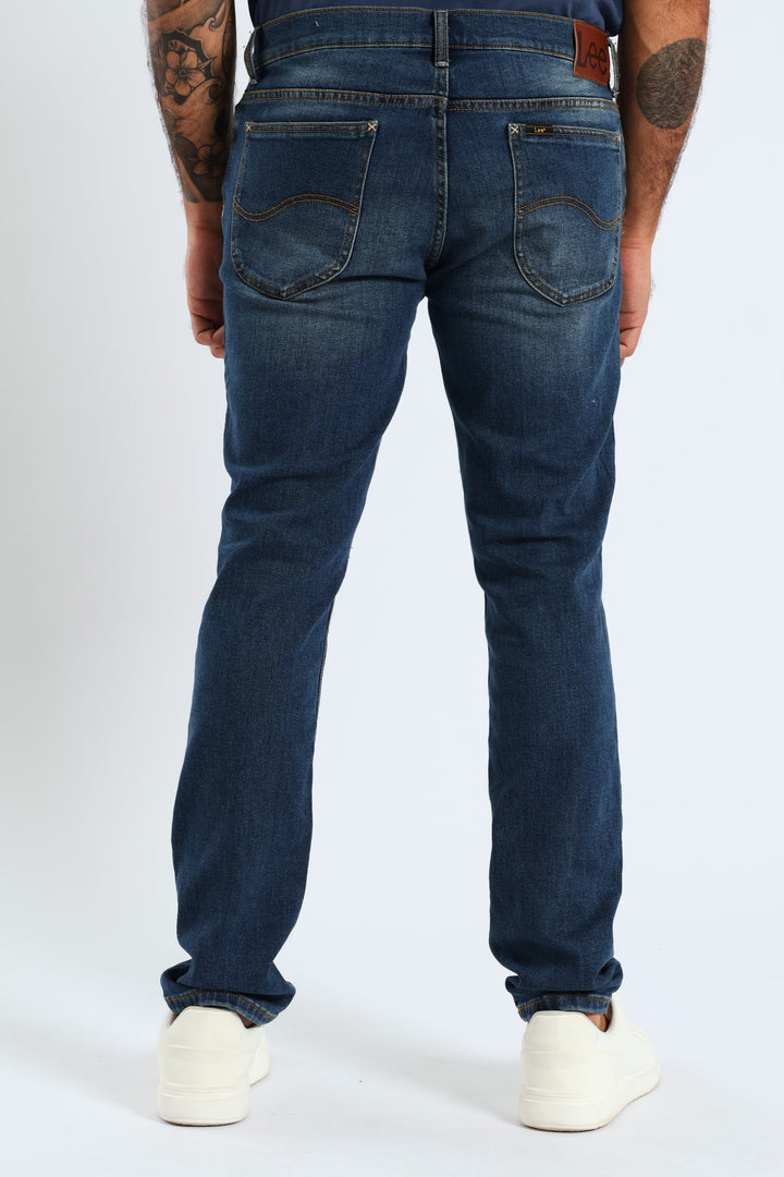 Detroit Slim Tapered Leg Denim - Stonewash