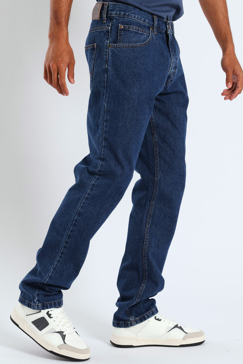 Brooklyn Regular Straight Leg Denim - Stonewash