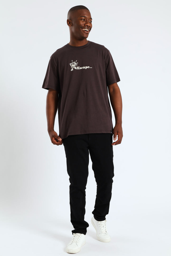 Too Many Issues Front & Back Tee - Chocolate
