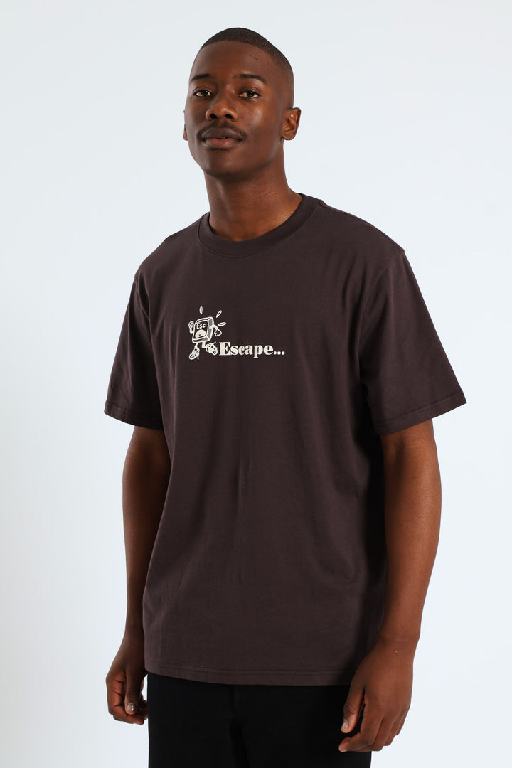 Too Many Issues Front & Back Tee - Chocolate