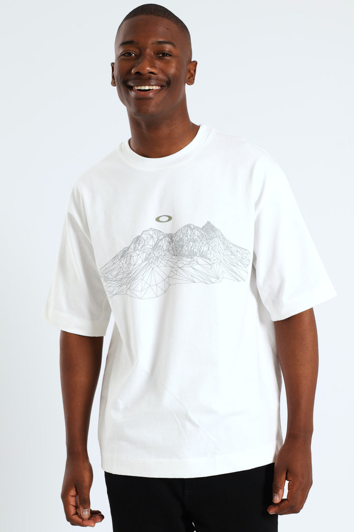 Wired Mtn Scape Tee - White