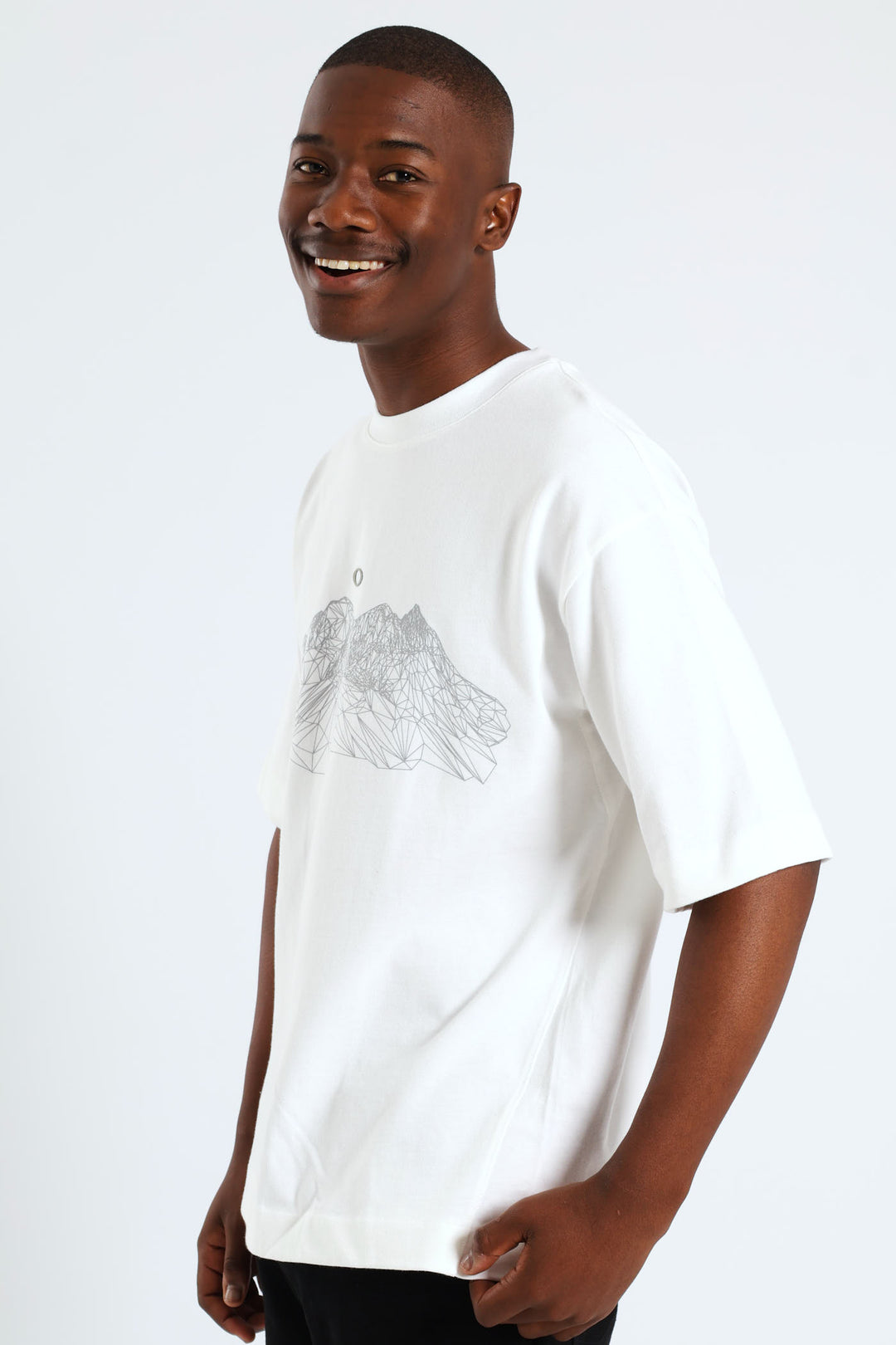 Wired Mtn Scape Tee - White