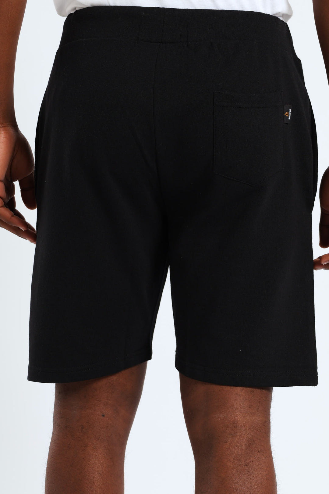 Basic Side Pocket Fleece Shorts - Black