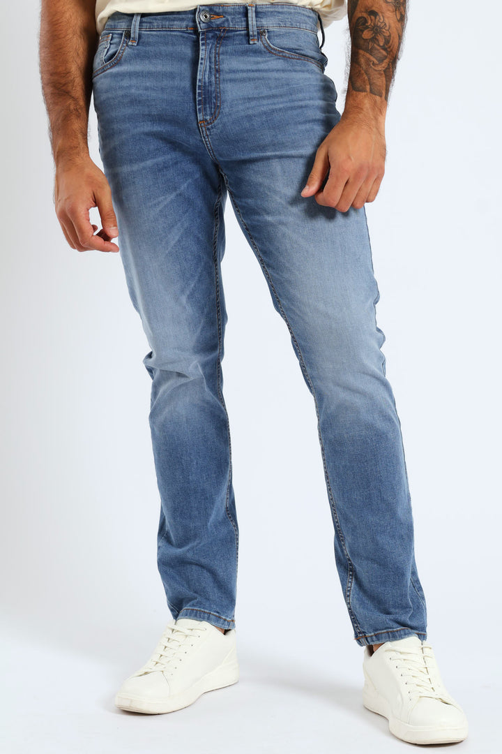 Mid Quartz Slim Denim - Mid Wash