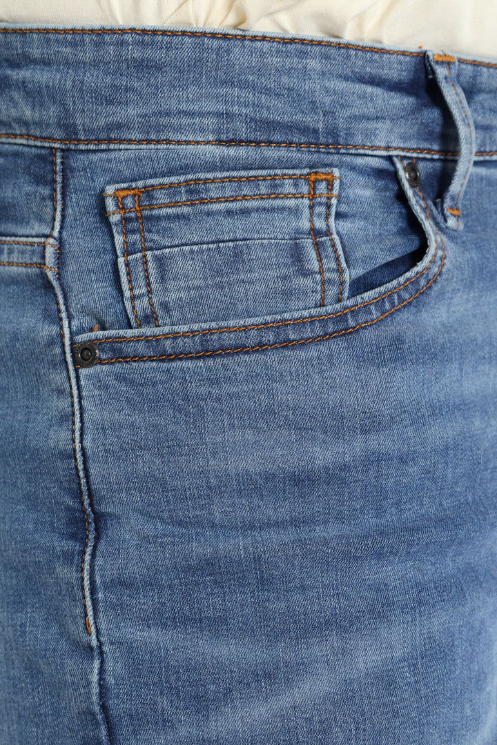 Mid Quartz Slim Denim - Mid Wash