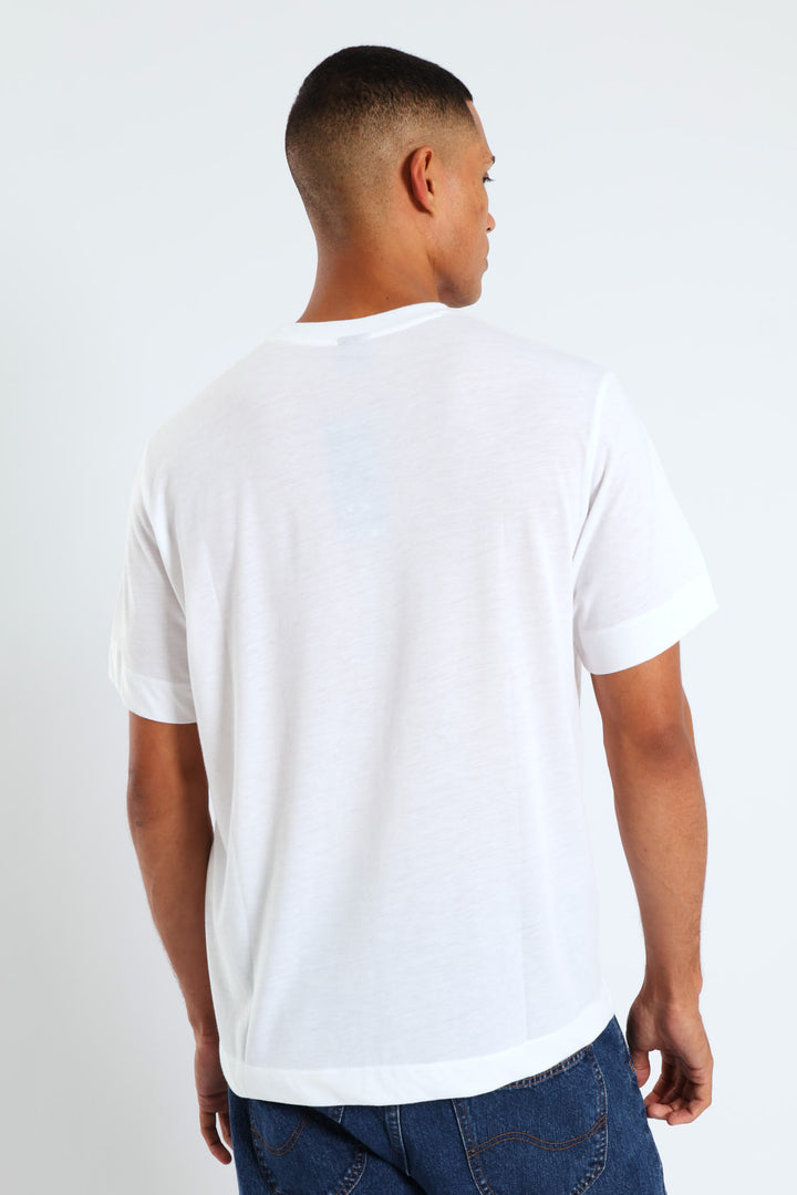B1B Coral Tee - White