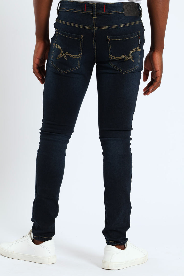 Cormac Skinny Denim - Blue/Black
