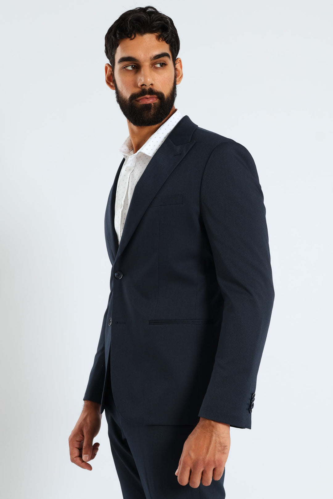 Slim Twill Suit Jacket - Petrol