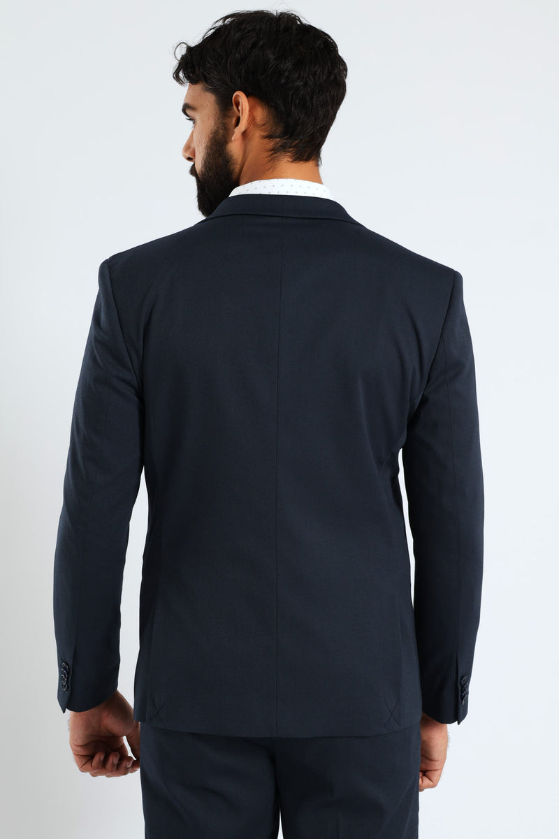 Slim Twill Suit Jacket - Petrol