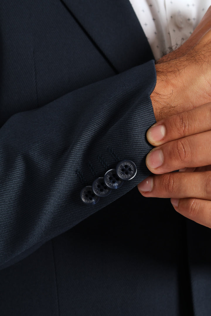 Slim Twill Suit Jacket - Petrol