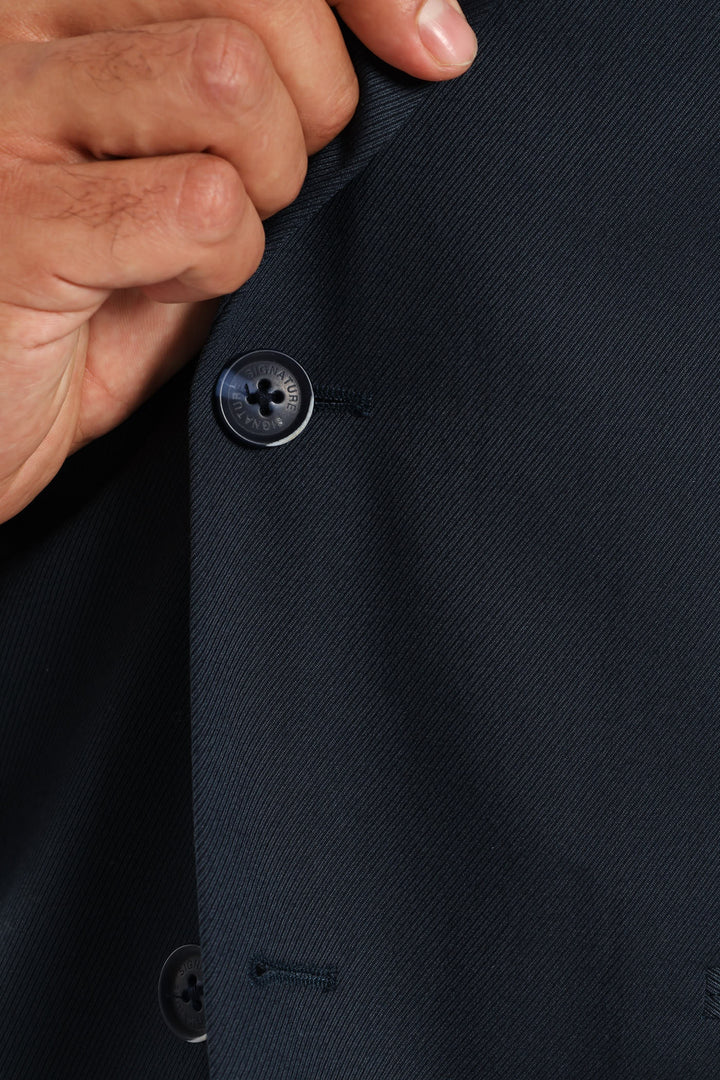 Slim Twill Suit Jacket - Petrol