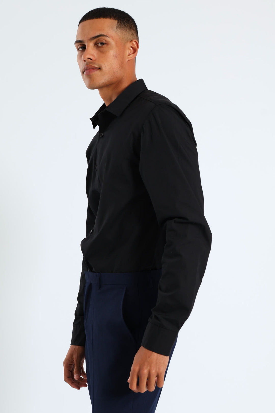Easy Care Long Sleeve Shirt - Black