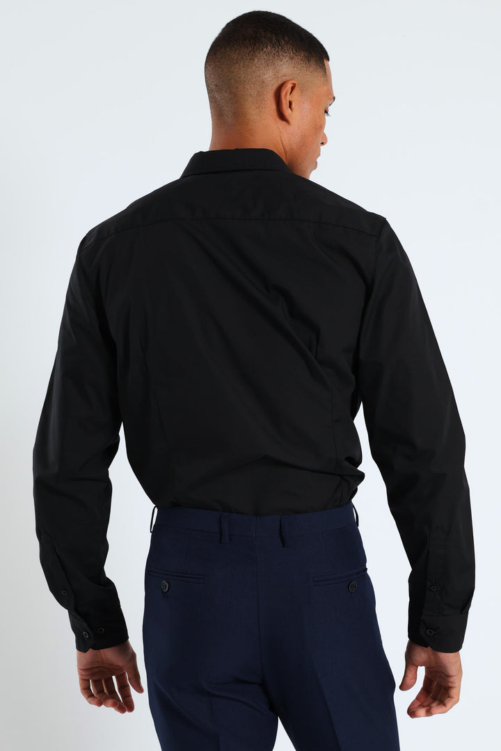 Easy Care Long Sleeve Shirt - Black