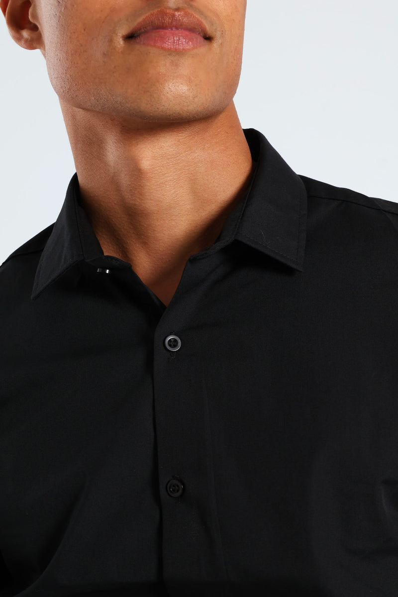 Easy Care Long Sleeve Shirt - Black