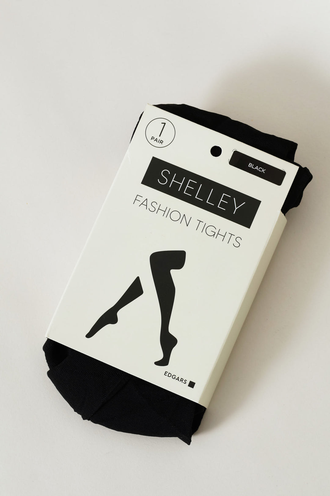 Opaque Diamond Pattern Fashion Stocking - Black