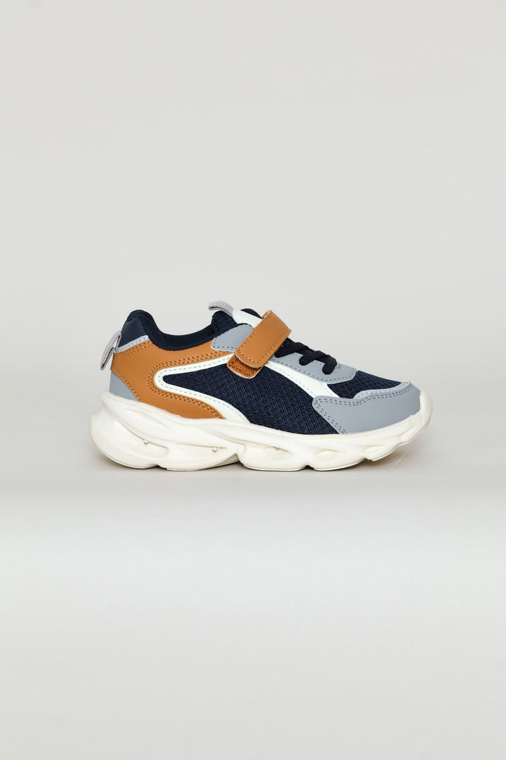 Pre-Boys Lace Up Trainer - Tan