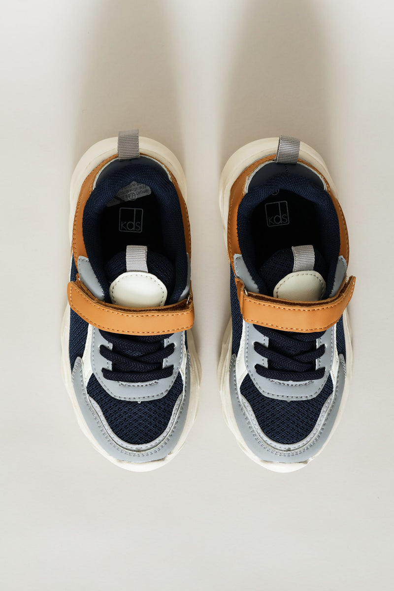 Pre-Boys Lace Up Trainer - Tan