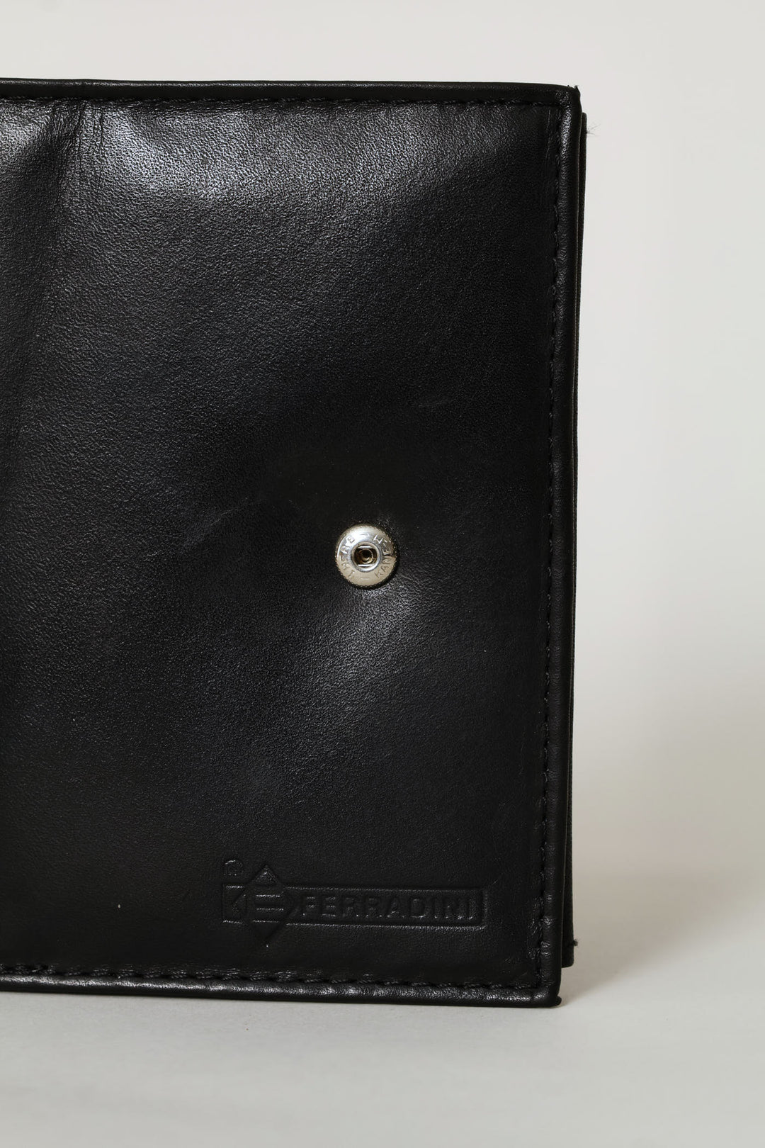 Bill Fold Leather Wallet - Black