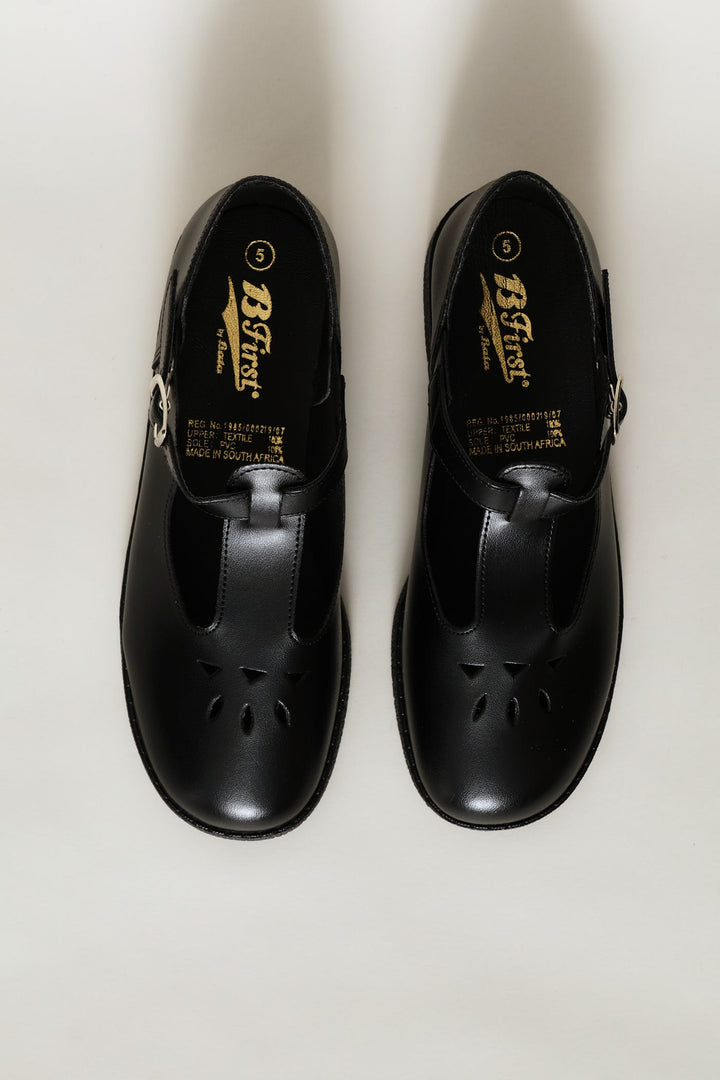 Girls B First School Shoes - Black