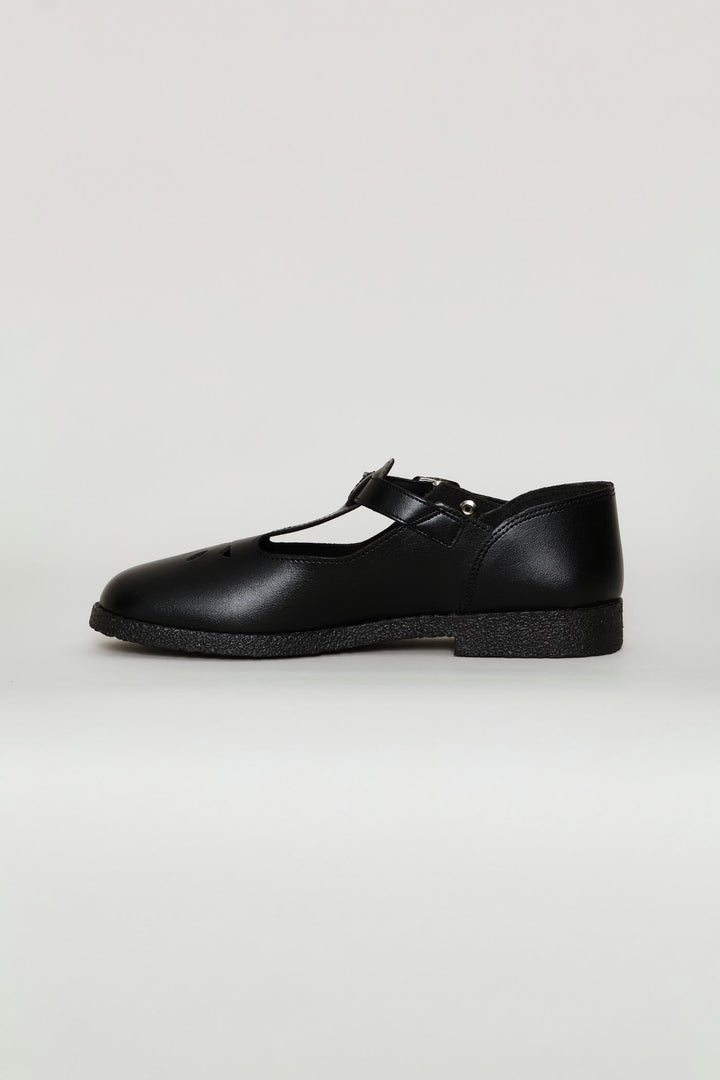 Girls B First School Shoes - Black