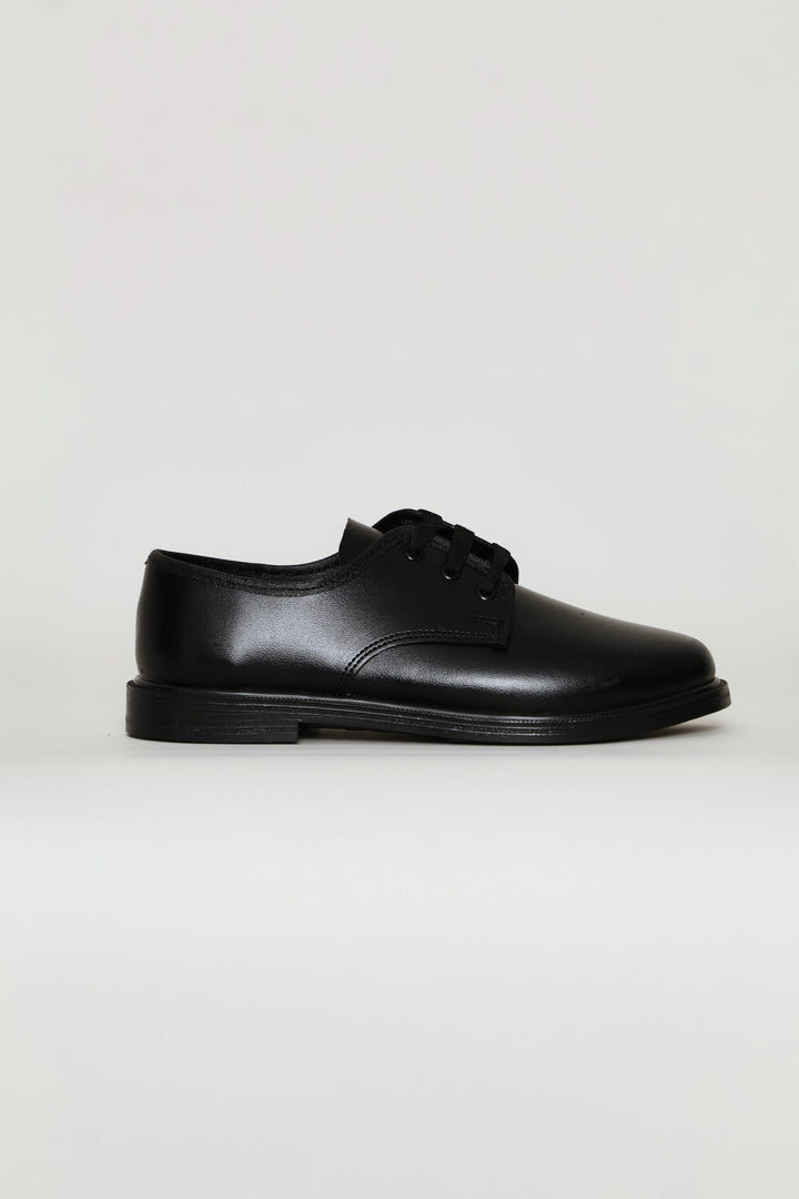 Pre-Boys B First School Shoes - Black