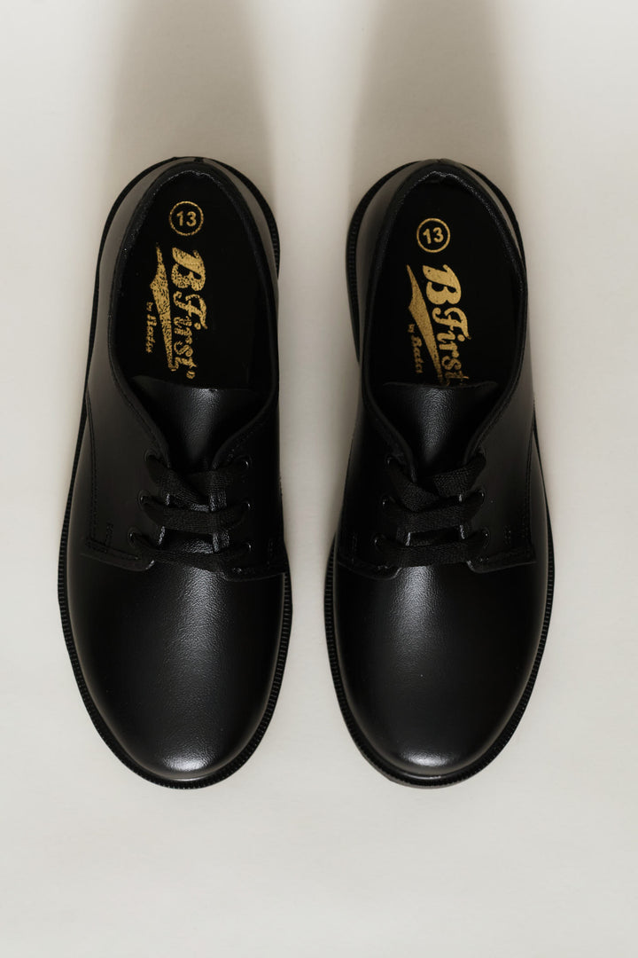 Pre-Boys B First School Shoes - Black