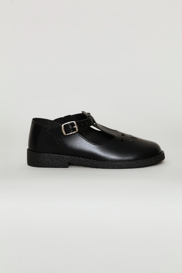 Pre-Girls B First School Shoes - Black