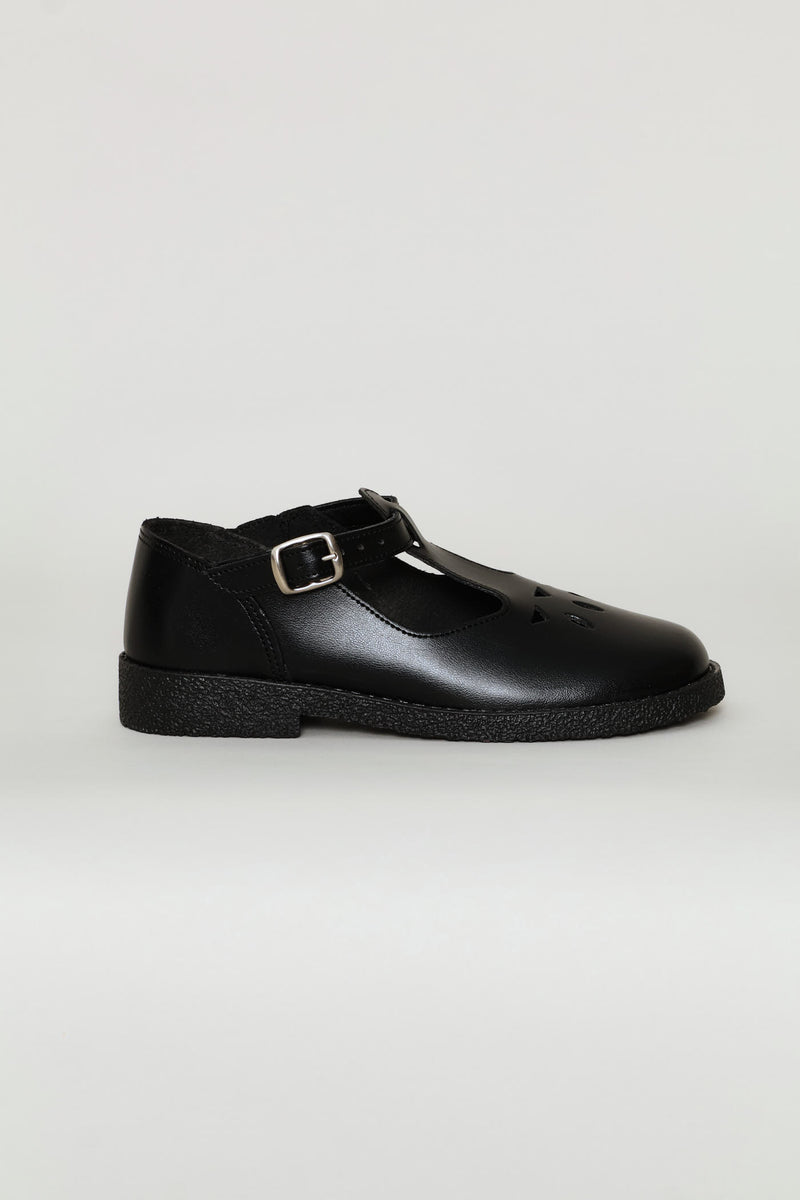 Pre-Girls B First School Shoes - Black