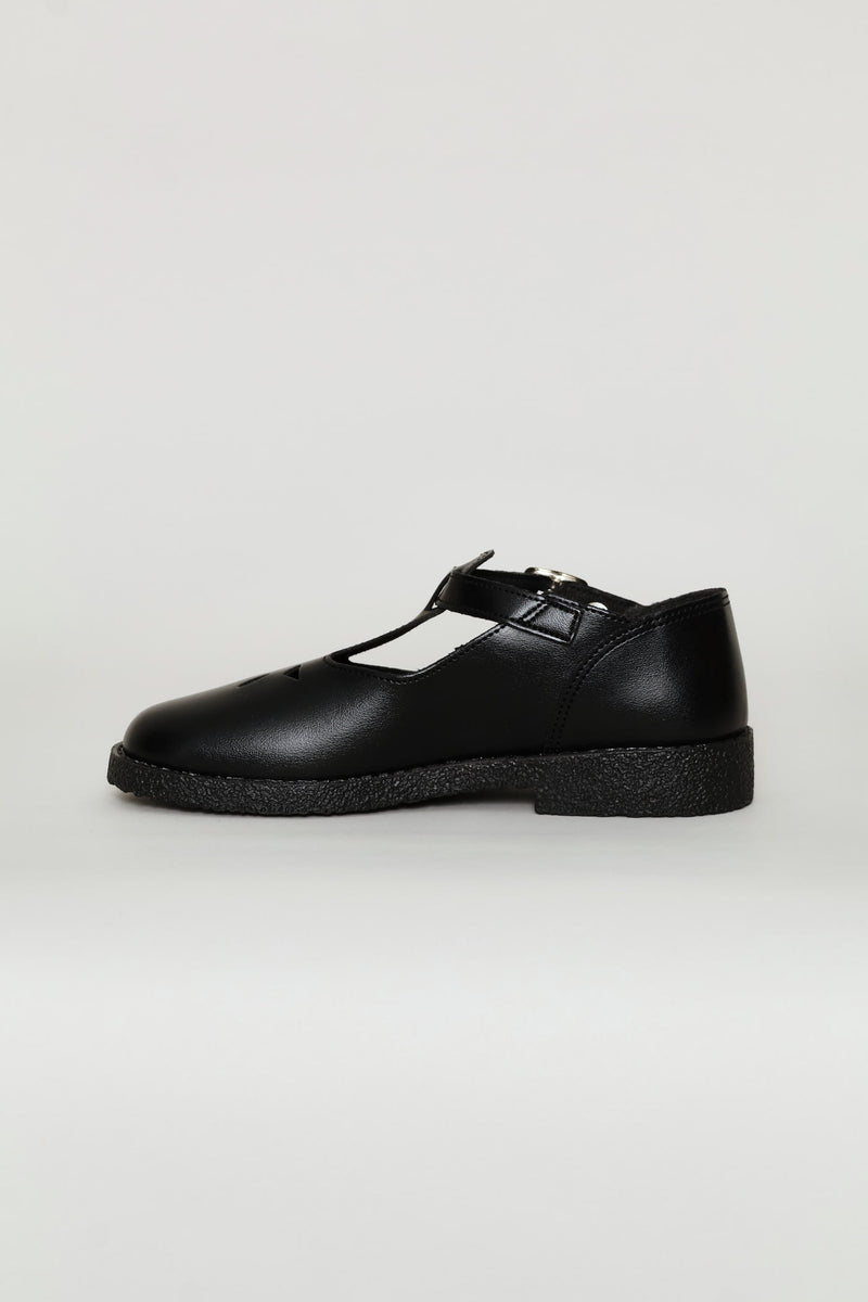 Pre-Girls B First School Shoes - Black