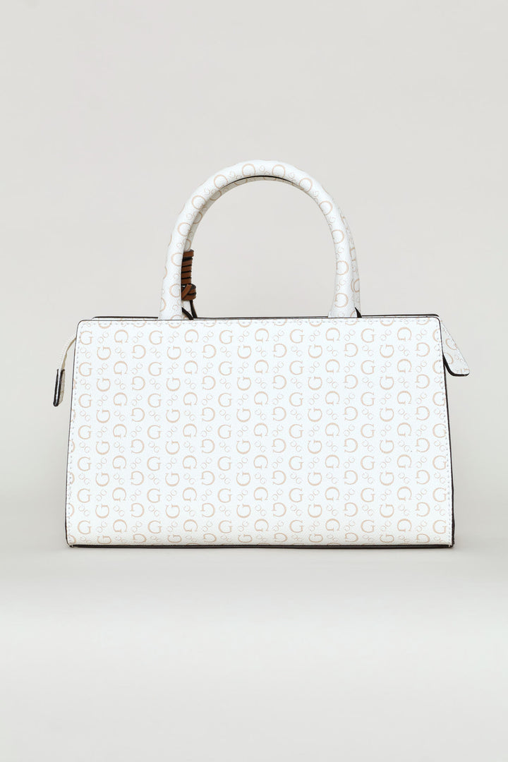 Katy Satchel Bag - White
