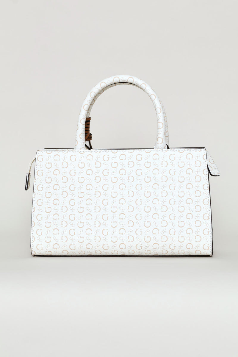 Katy Satchel Bag - White